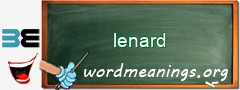 WordMeaning blackboard for lenard